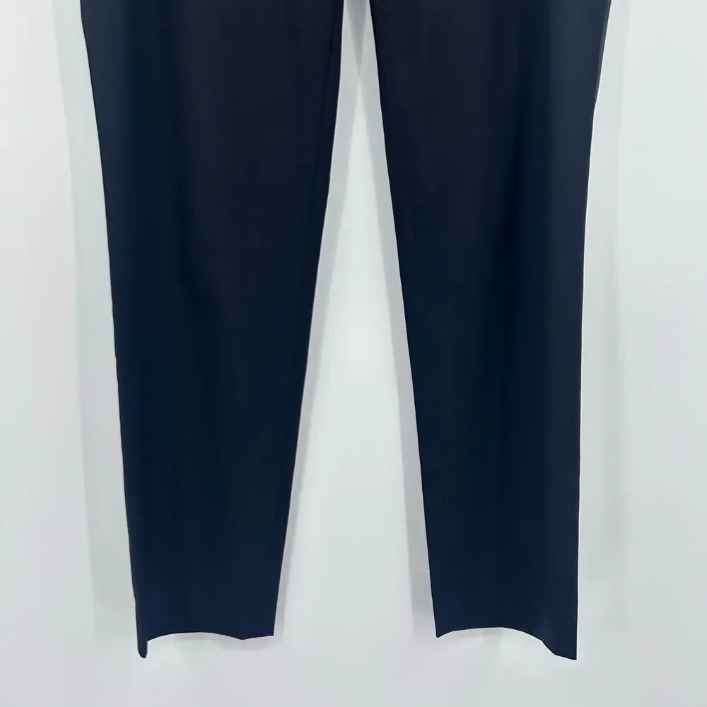 Theory Black Wool Blend Slim Ankle Cropped Dress Pants Size 2 Classic Capsule - Picture 5 of 11